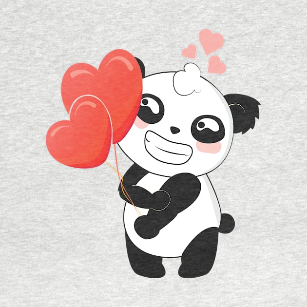 panda bear by HBfunshirts